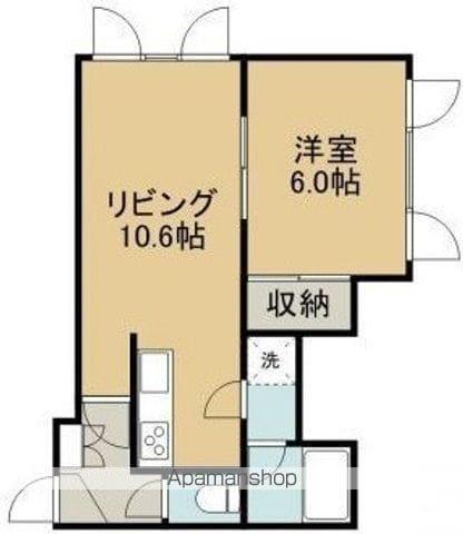 メゾンアトリエ(1DK/2階)の間取り写真