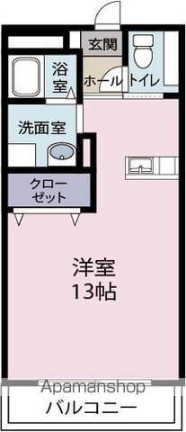 プレミール3番館(ワンルーム/1階)の間取り写真
