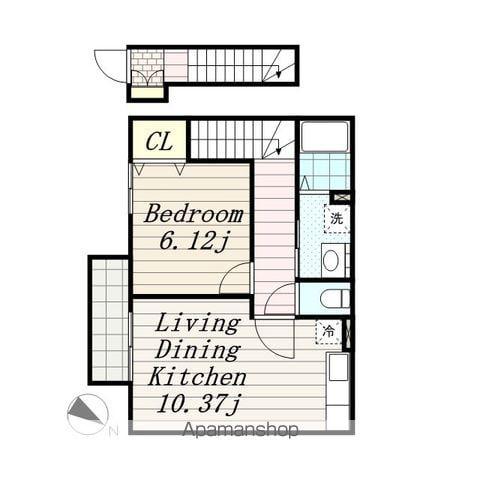 プレジオ樹(1LDK/2階)の間取り写真