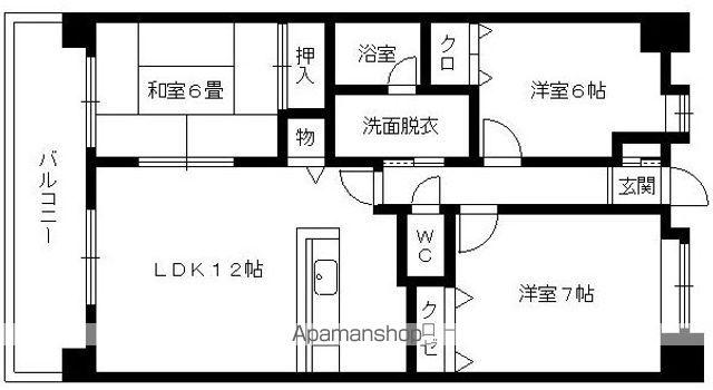 西新南スペーススクエア(3LDK/10階)の間取り写真