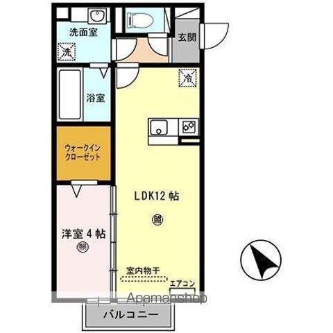 フィオーレ野崎Ⅱ(1LDK/2階)の間取り写真