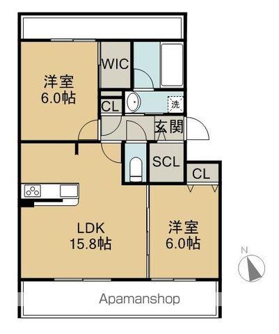 ソレイユ ルヴァン(2LDK/2階)の間取り写真