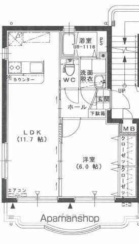 ユーミーハーバービュー(1LDK/1階)の間取り写真