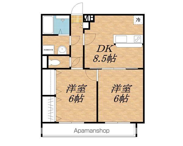 セレクトⅢ(2DK/4階)の間取り写真