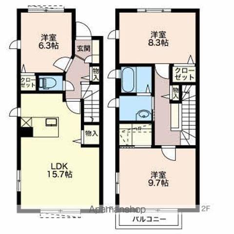 ＭＡＳＴＴＯＷＮ井川城(3LDK)の間取り写真