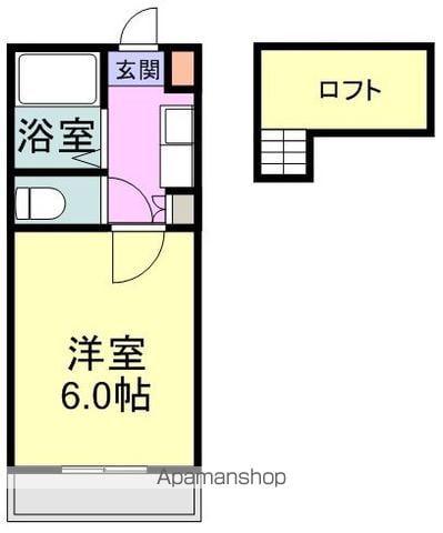 グランベール沓谷(1K/2階)の間取り写真