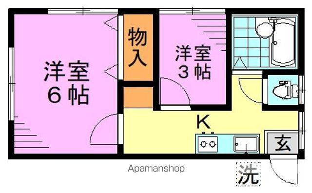 第2コーポシュウエイ(2K/1階)の間取り写真