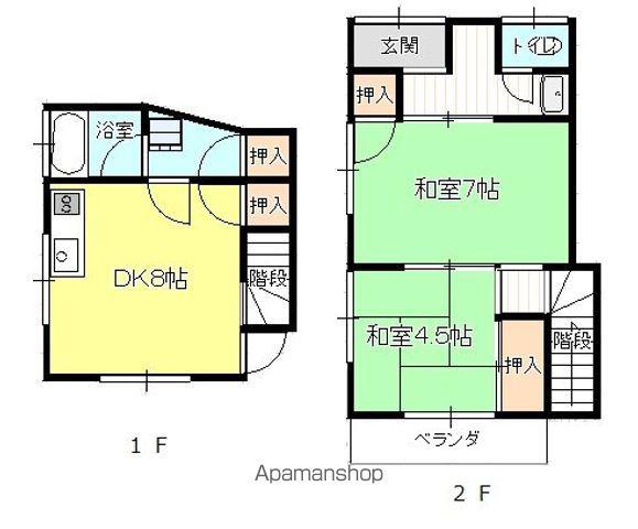 山崎アパート(3DK/1階)の間取り写真