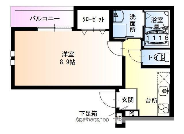 フジパレス羽衣(1K/1階)の間取り写真