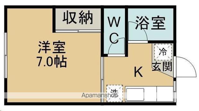 コーポカネキ(1K/1階)の間取り写真