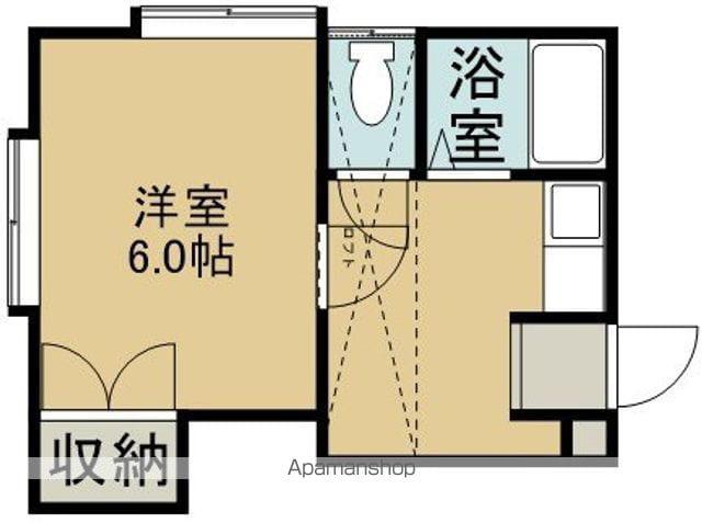 シャイン砂山(1K/1階)の間取り写真