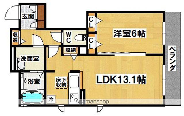 ベル フルール(1LDK/1階)の間取り写真
