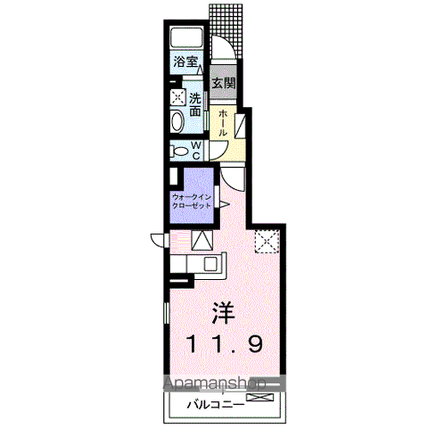 メゾン エテルナ(ワンルーム/1階)の間取り写真