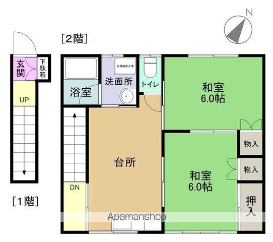 第2ミツハシコーポ(2DK/2階)の間取り写真