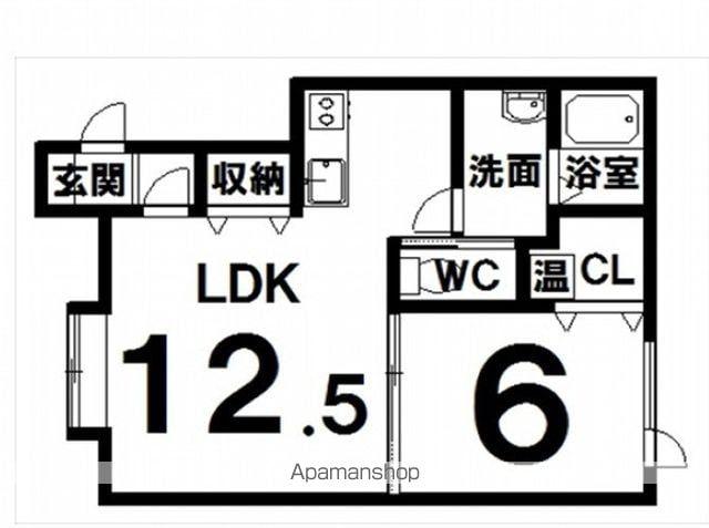 MEEKⅠ(1LDK/1階)の間取り写真