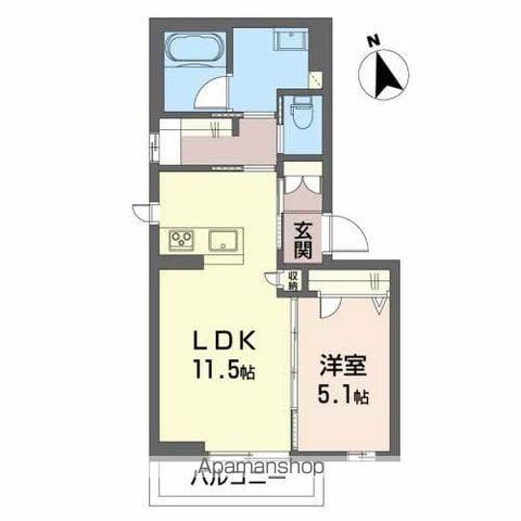 アンテロープ三河(1LDK/3階)の間取り写真