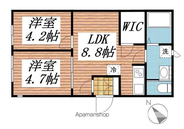エクウス中村橋(2LDK/3階)の間取り写真
