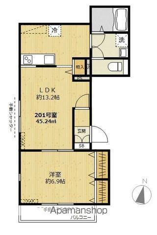 LA GRANDE PIERRE(1LDK/2階)の間取り写真