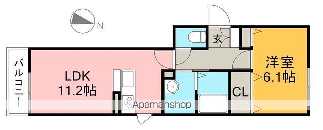 シャーメゾン アウローラ(1LDK/2階)の間取り写真