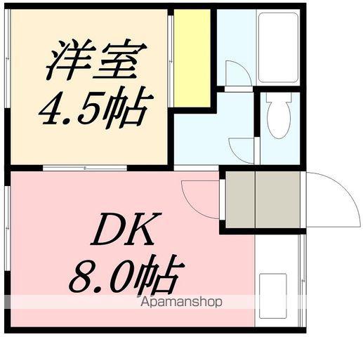 シティハイムシェスタ(1DK/1階)の間取り写真