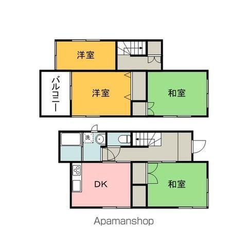 芸備線 戸坂駅 徒歩29分 2階建 築50年(4DK)の間取り写真