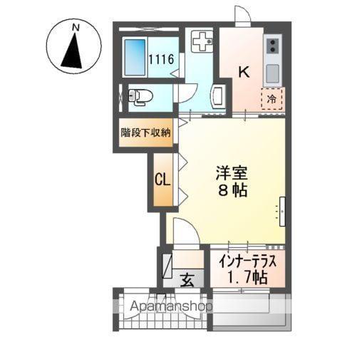 CIEL ETOILE (1K/1階)の間取り写真