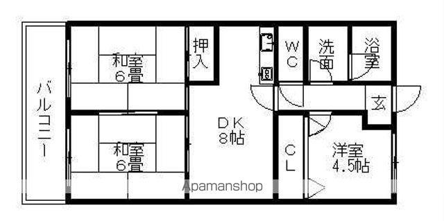 グランディアSATO(3DK/2階)の間取り写真