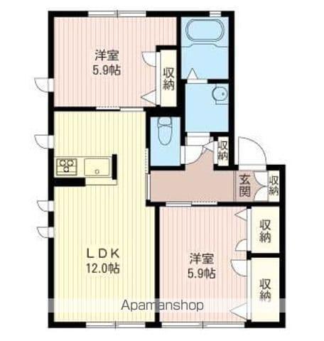 エコ・ソレイユ(2LDK/1階)の間取り写真