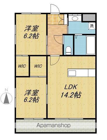 ベルクオーレ(2LDK/8階)の間取り写真