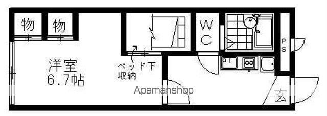 レオパレス雅(1K/2階)の間取り写真