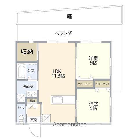 クローバー糸満小前(2LDK/1階)の間取り写真