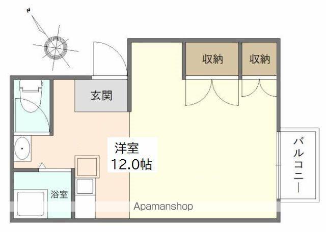 プレアデス洋光台(ワンルーム/1階)の間取り写真
