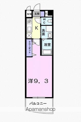 アロヒラウレアハレ(1K/3階)の間取り写真