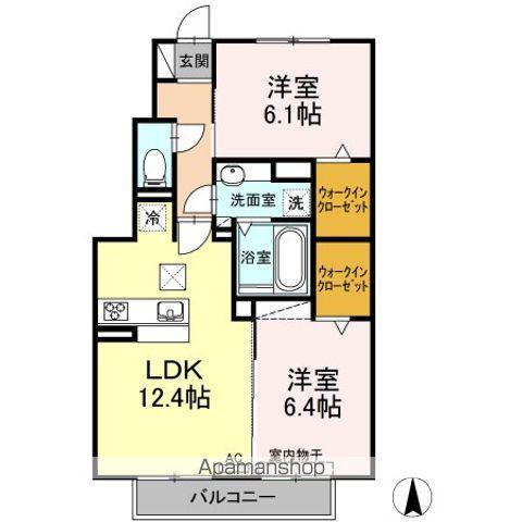 コゥジィーコート(2LDK/1階)の間取り写真
