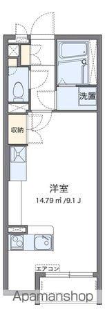 ミランダTIARA(ワンルーム/2階)の間取り写真