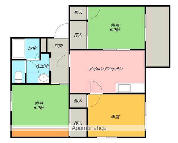 タウニィ高松(3DK/2階)の間取り写真