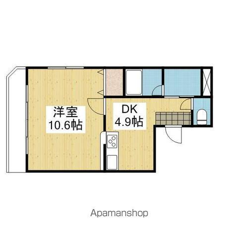 ベルメゾンスエヒロ(1DK/3階)の間取り写真