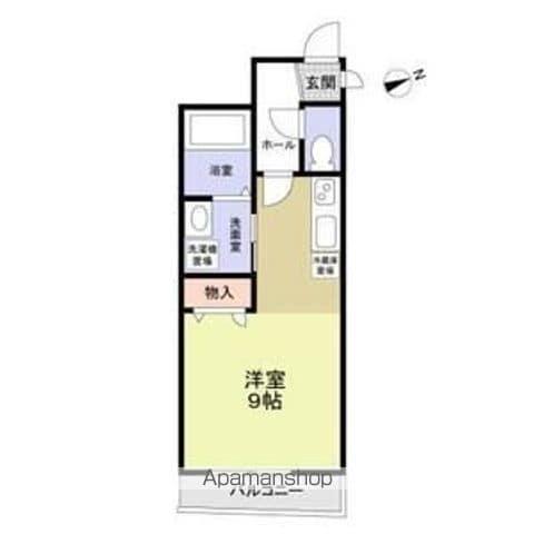 アクアレスト堺(ワンルーム/1階)の間取り写真