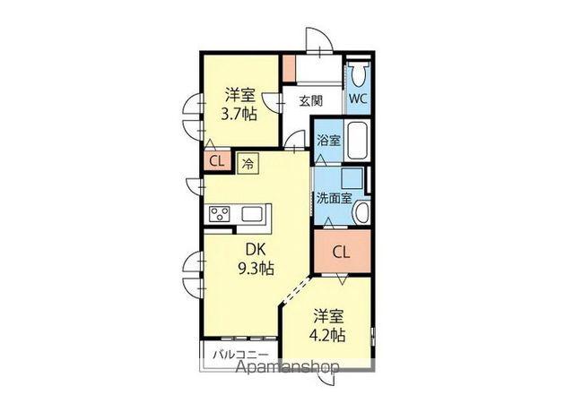 グランレナード(1LDK/2階)の間取り写真