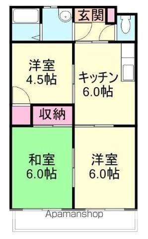 セフィーロ横尾(3DK/2階)の間取り写真