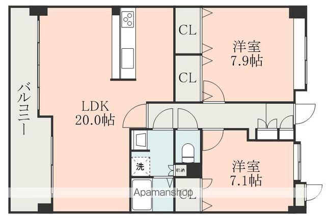 レイクサイドテラス(2LDK/5階)の間取り写真