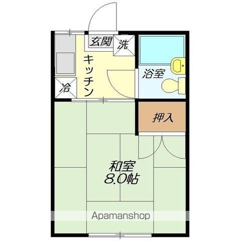 ロイヤルハイツヤマシチ(1K/2階)の間取り写真