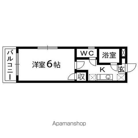 アクティブパレス百合ヶ丘B8(1K/1階)の間取り写真