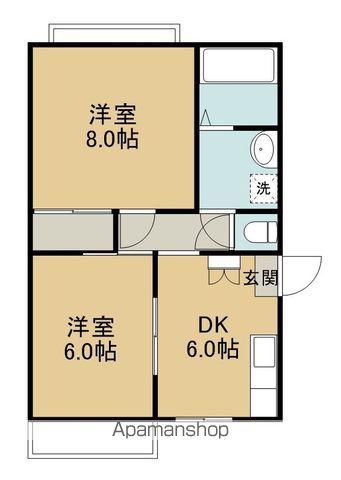 すすきのハイム(2DK/2階)の間取り写真