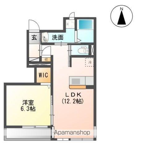 ユニヴァリィ サクセス(1LDK/1階)の間取り写真