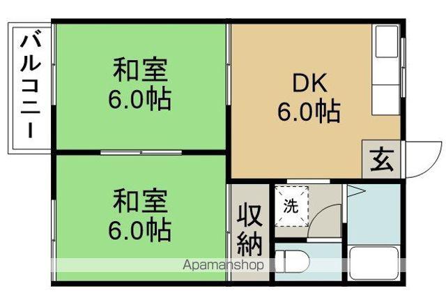 フォーブル若山(2DK/2階)の間取り写真