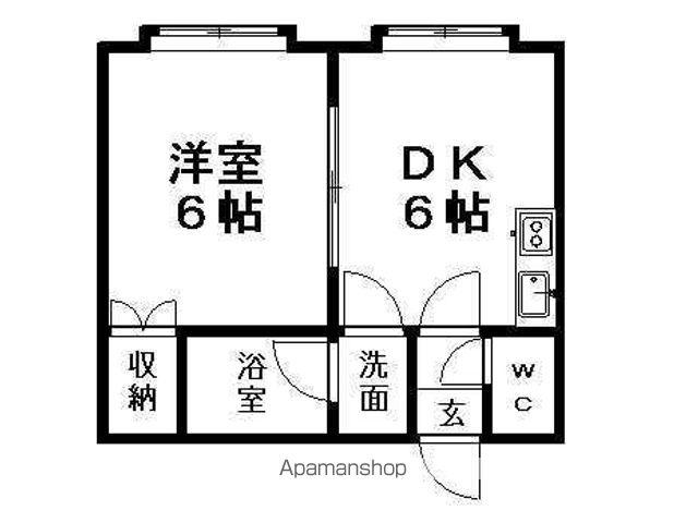 エミネンス美園114(1DK/2階)の間取り写真