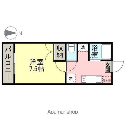 ベロウ直江津(1K/2階)の間取り写真