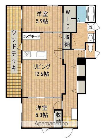 レトア昭和町(2LDK/1階)の間取り写真