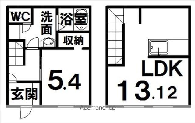 GIULIA EST(1LDK/1階)の間取り写真